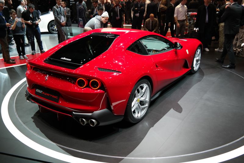 Rear side view with quad exhaust and sleek profile