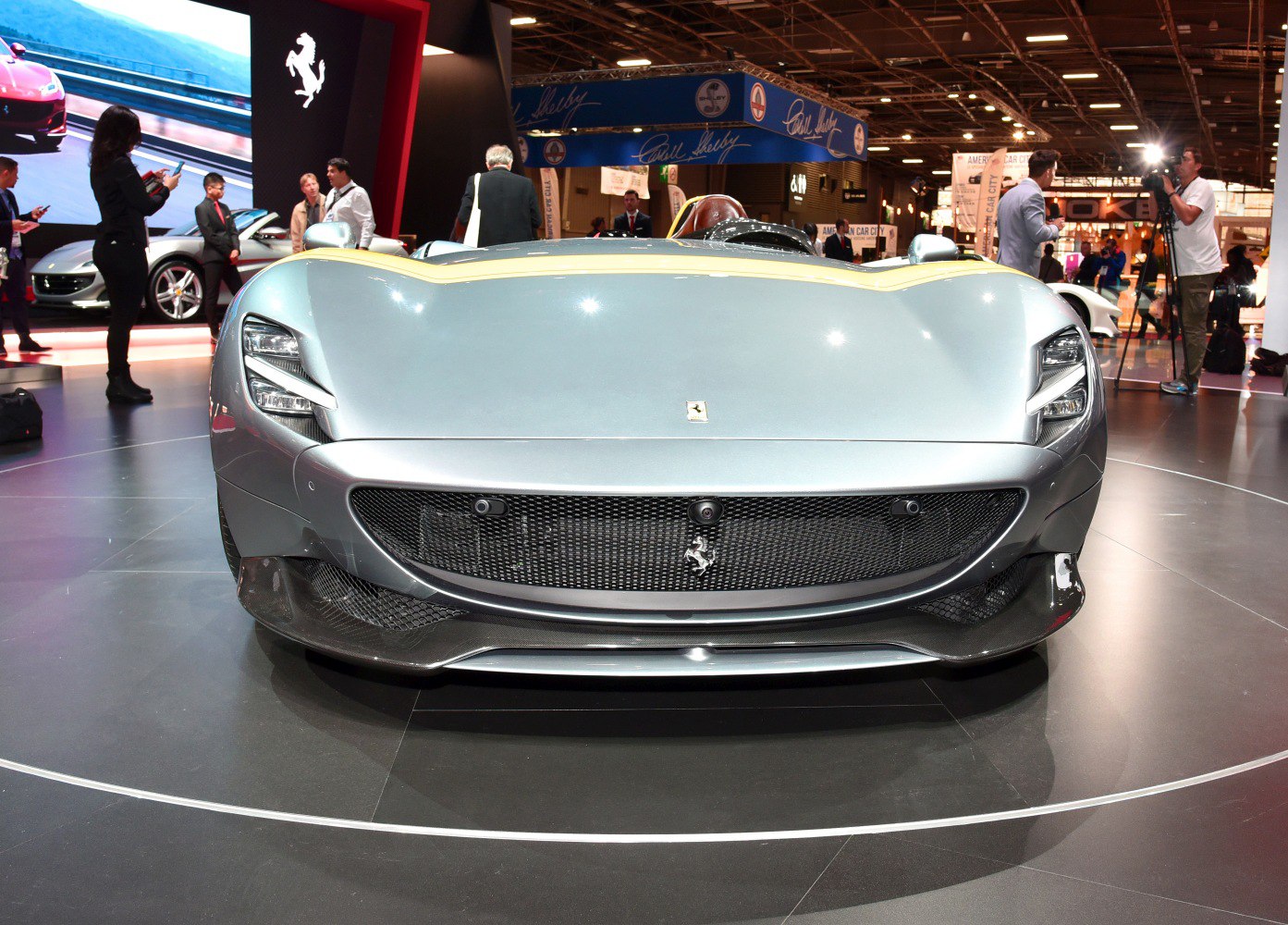 Front view with aerodynamic design and modern LED headlights