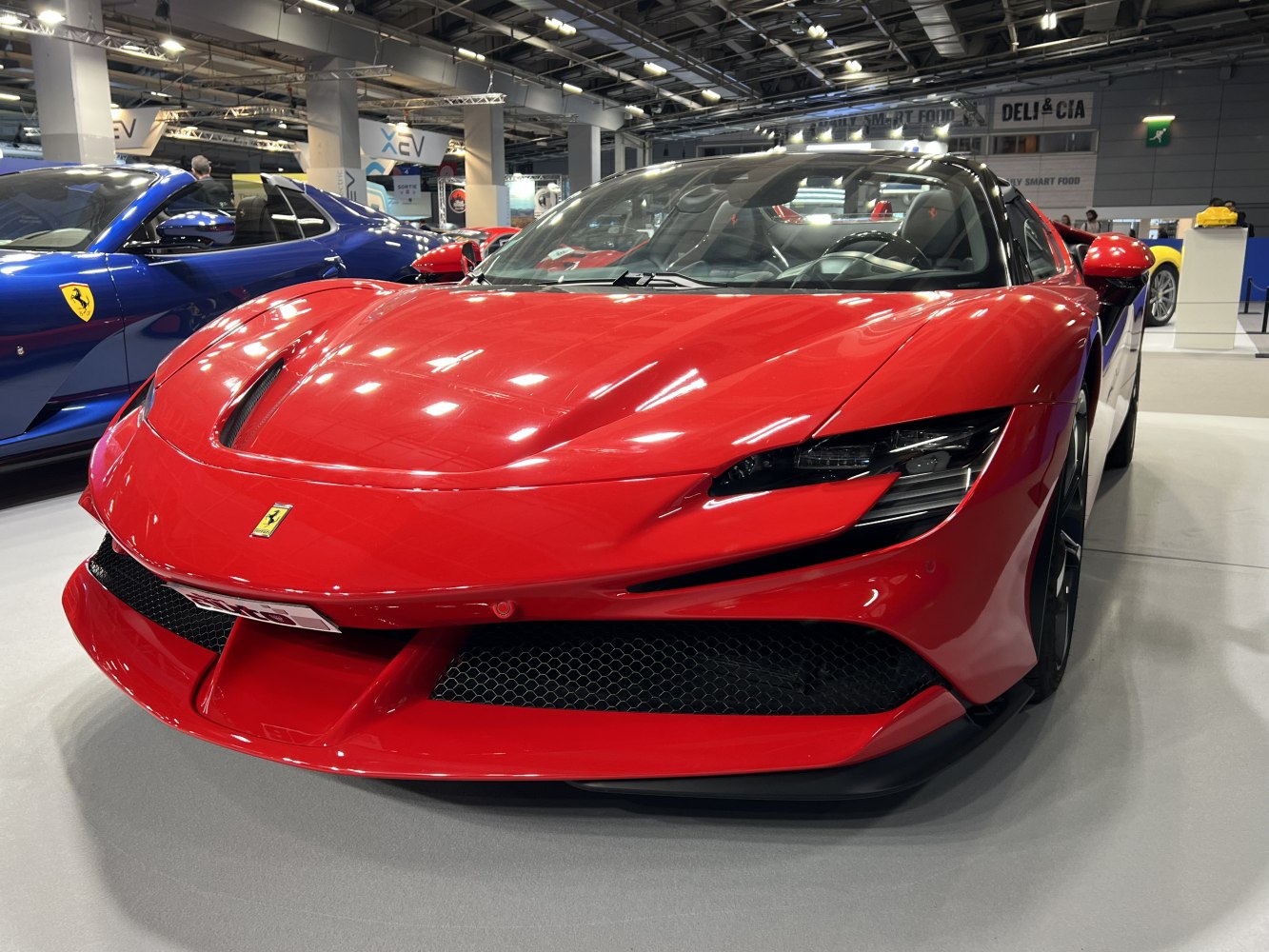 Close-up of front design with aerodynamic features and aggressive headlights