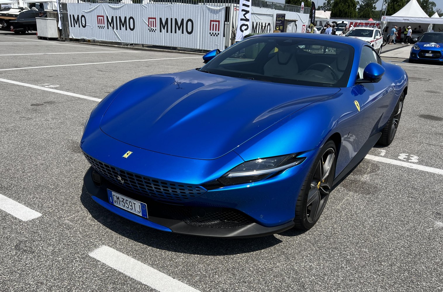 Aerodynamic front end with sleek headlights and grille