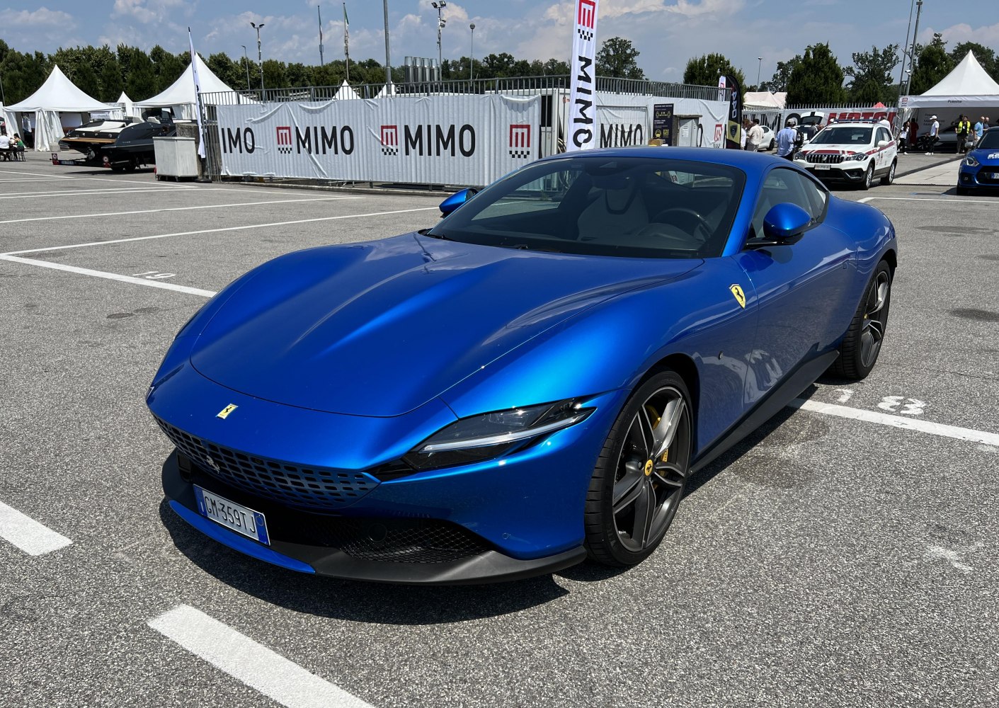 Sleek front view with aerodynamic curves and modern headlamps