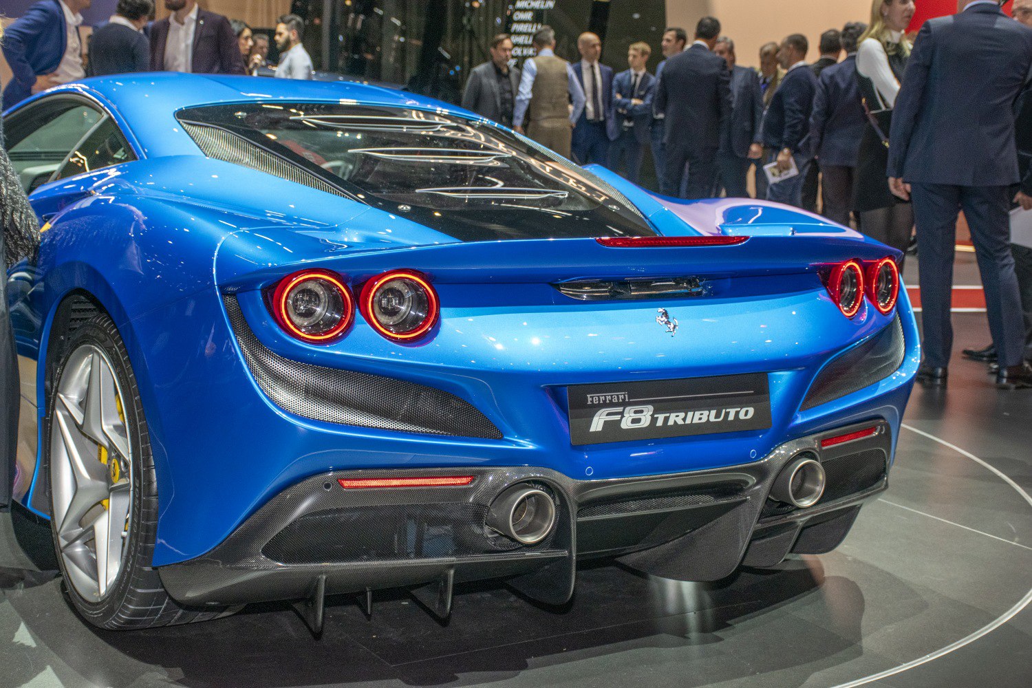 Rear design with quad circular tail lights and aggressive diffuser