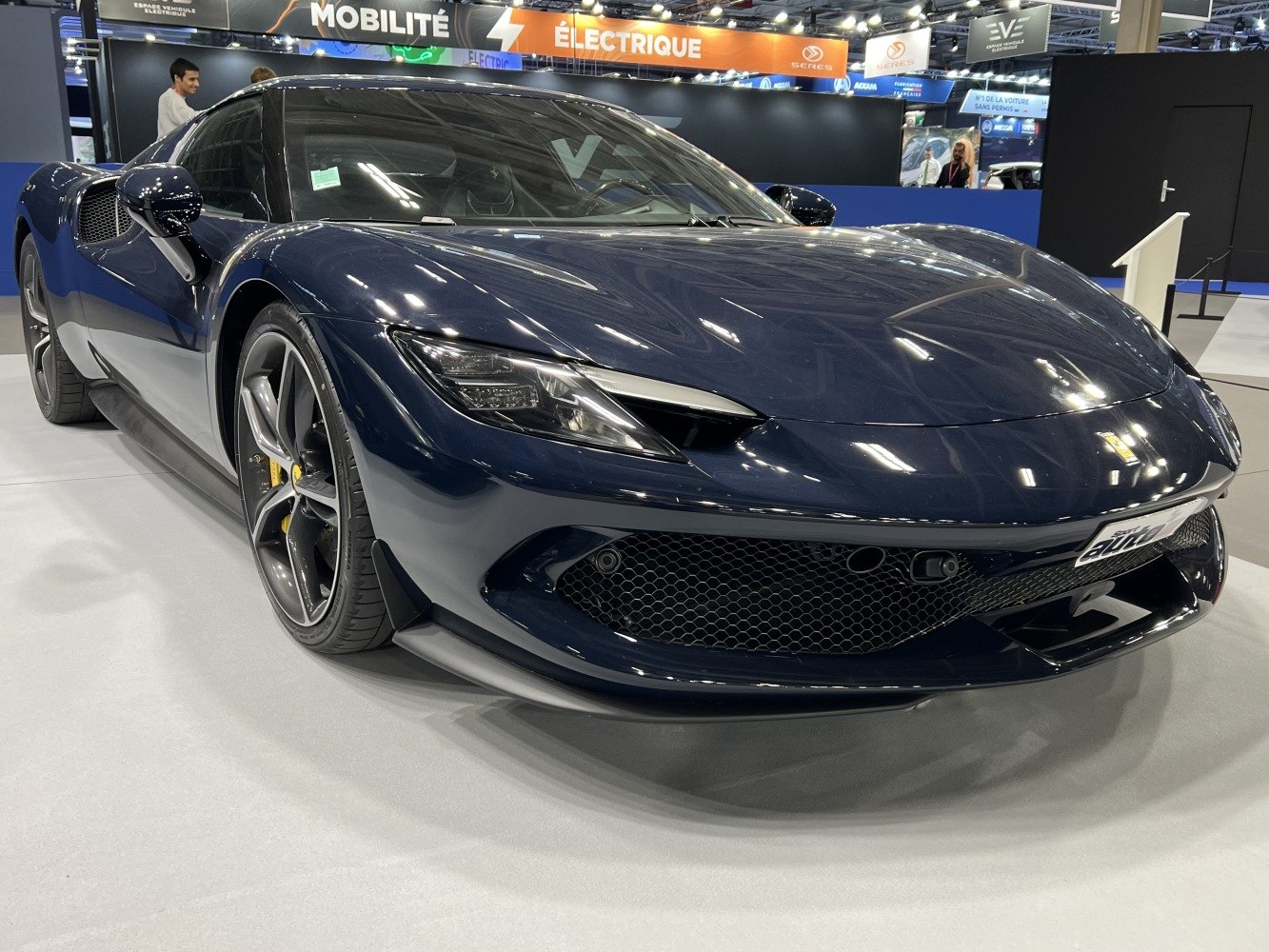 Aerodynamic front fascia with aggressive headlights and performance wheels