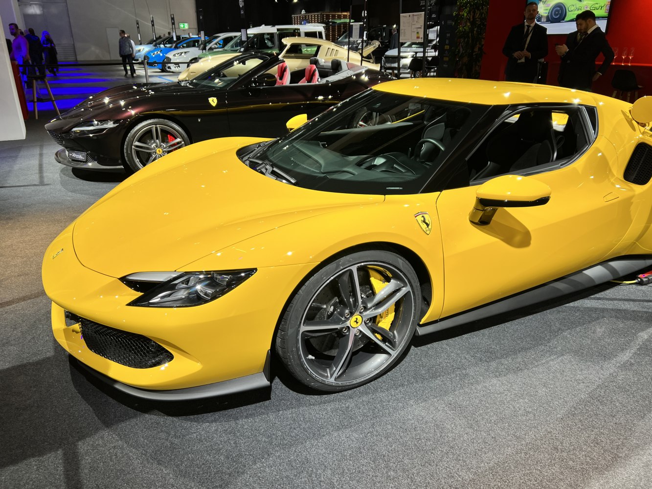 Yellow sports coupe with aerodynamic design and alloy wheels