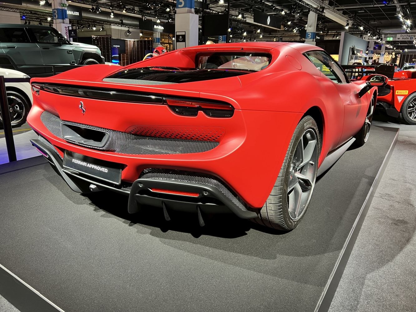 Sleek rear design with integrated tail lights and aerodynamic diffuser