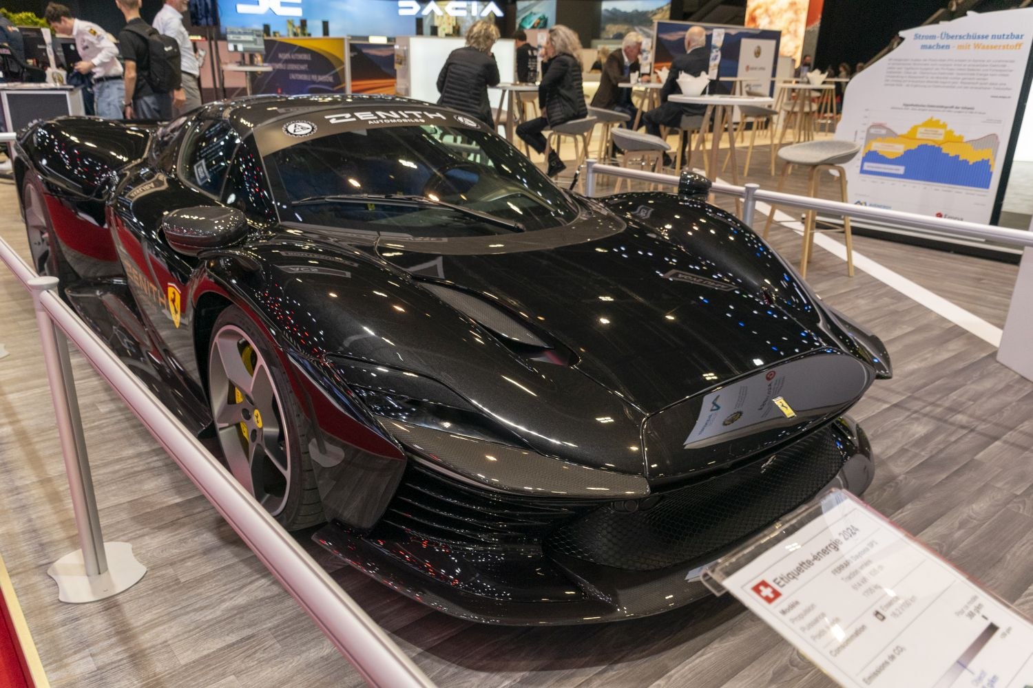 Sleek aerodynamic front with detailed headlights and sculpted hood