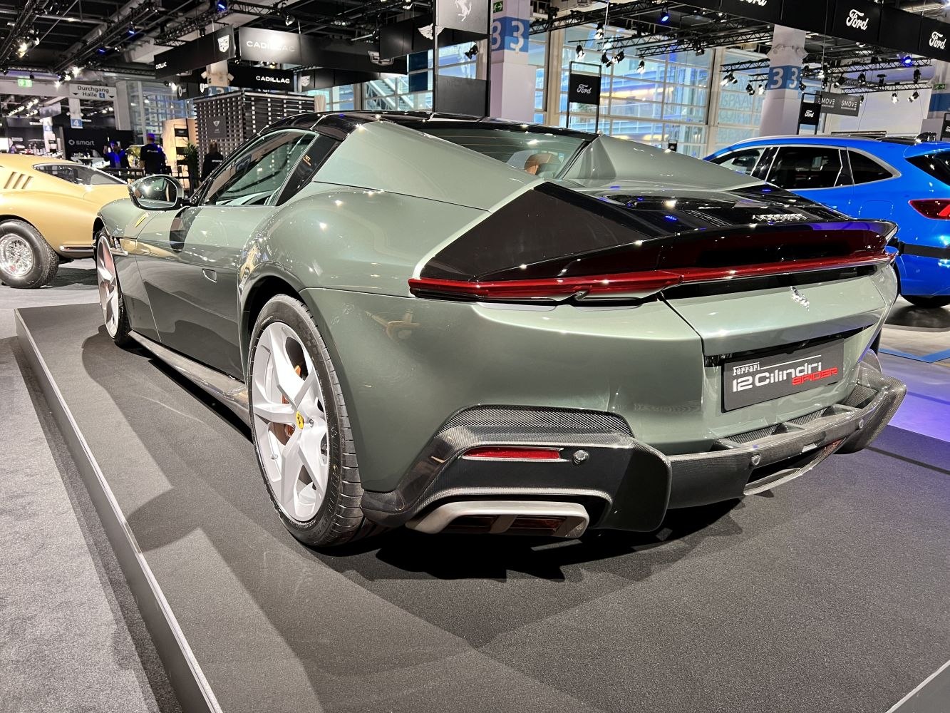 Sleek rear design with integrated tail lights and sporty diffuser