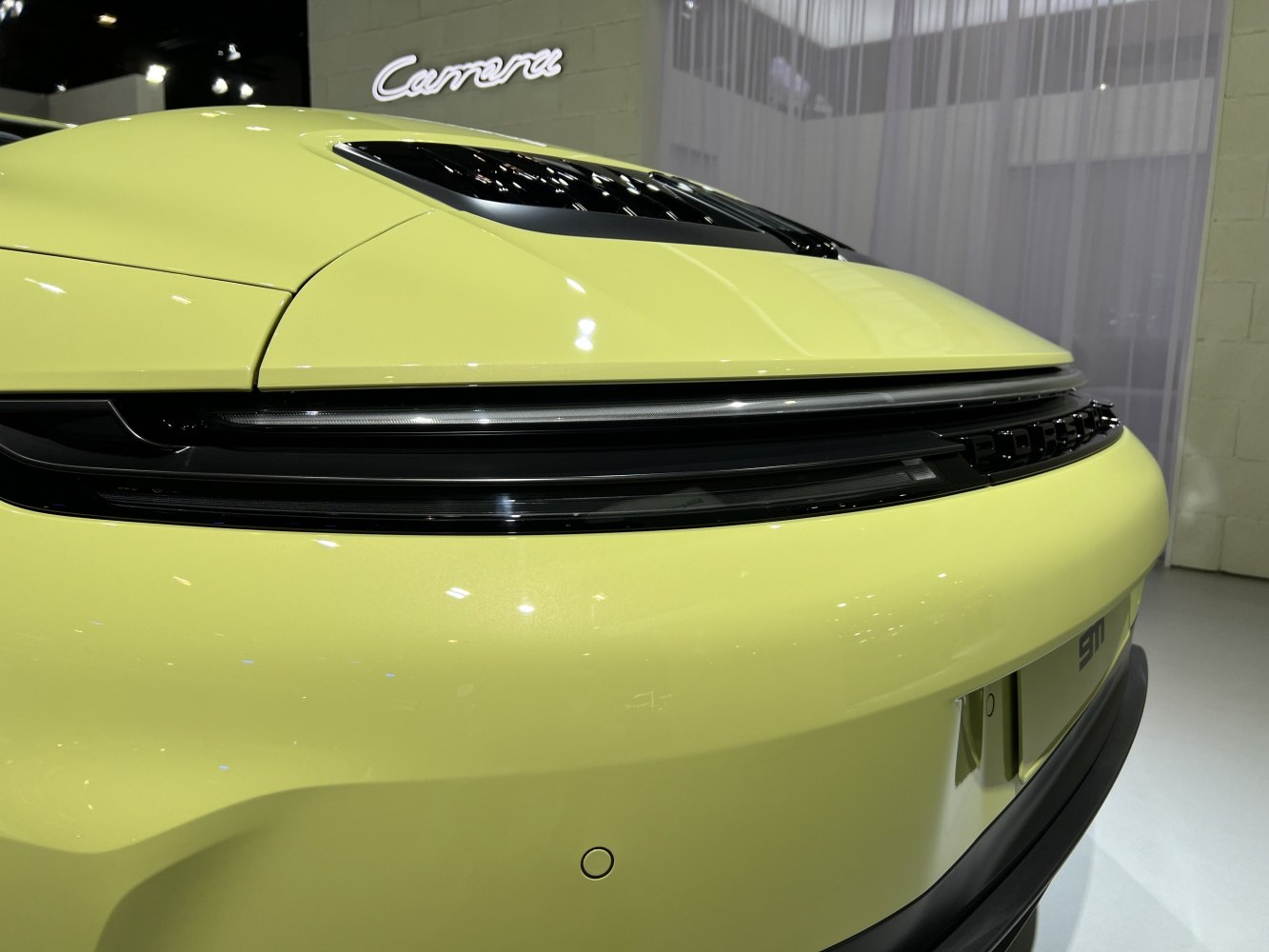 Close-up of modern rear design with integrated lighting features