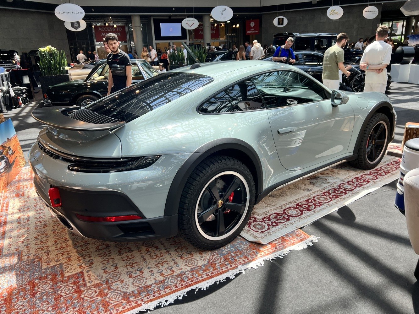 Rear side view with off-road tires and wide body fenders