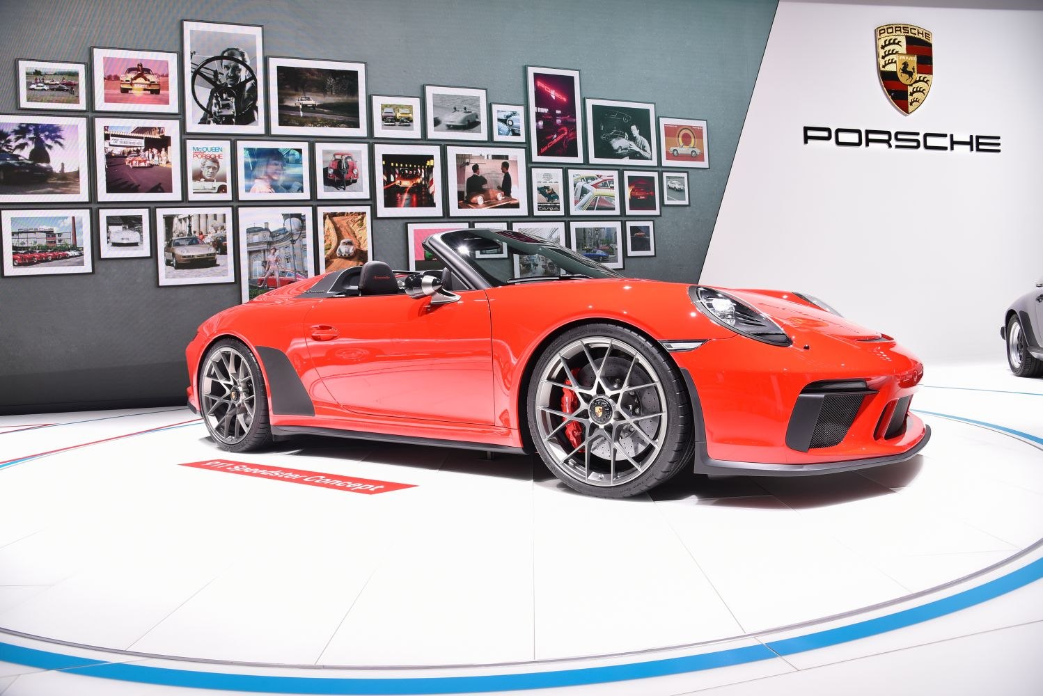 Convertible sports car with aerodynamic vents and multi-spoke alloy wheels