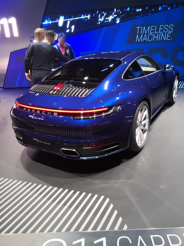 Rear view with LED light bar and dual exhaust outlets