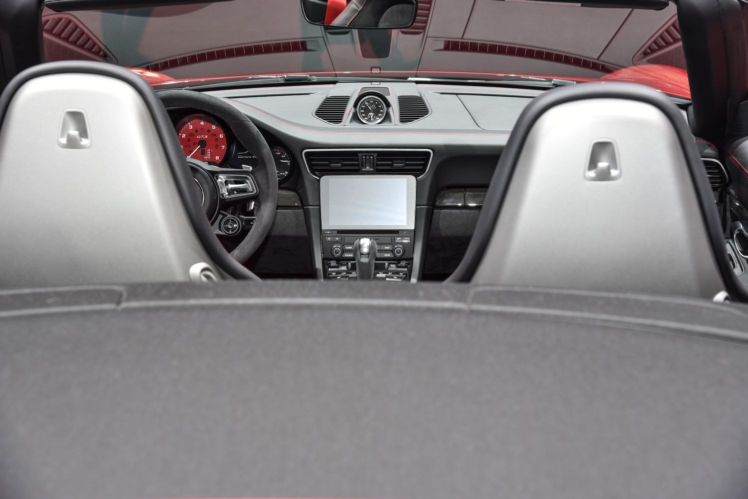 Interior dashboard and steering wheel with central console