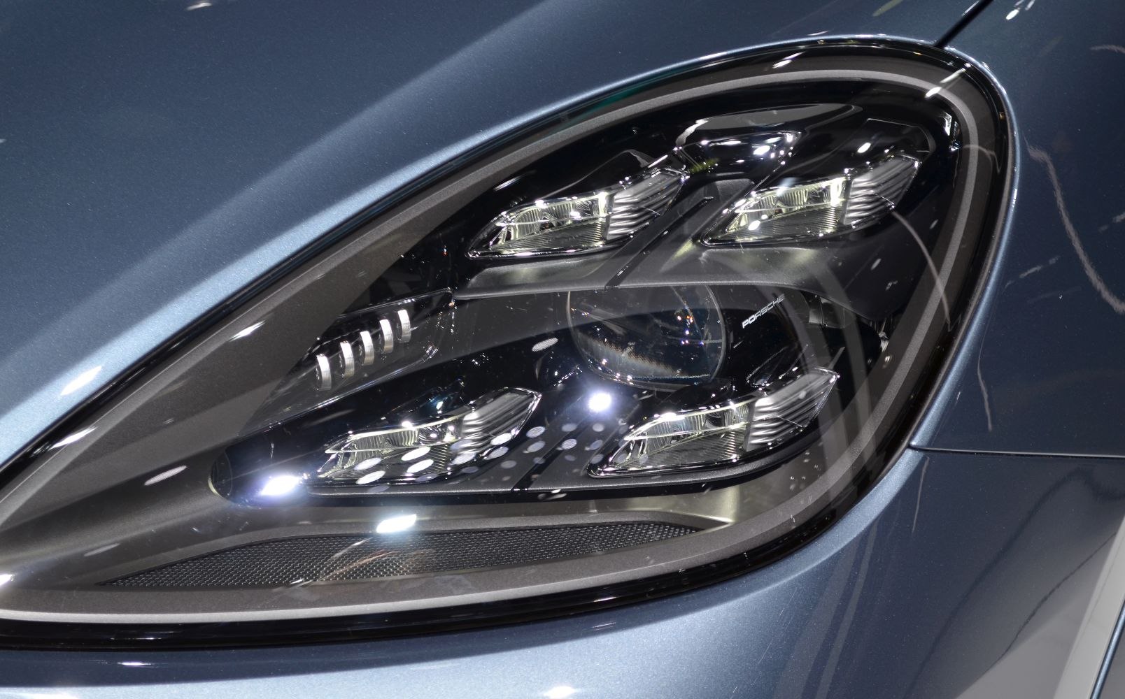 Close-up of advanced LED headlight assembly