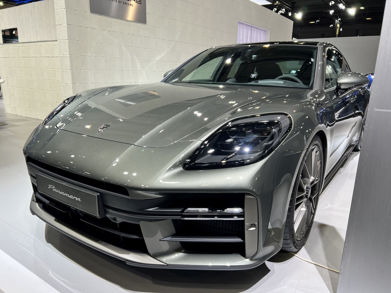 Sleek front view with aerodynamic lines and LED headlights