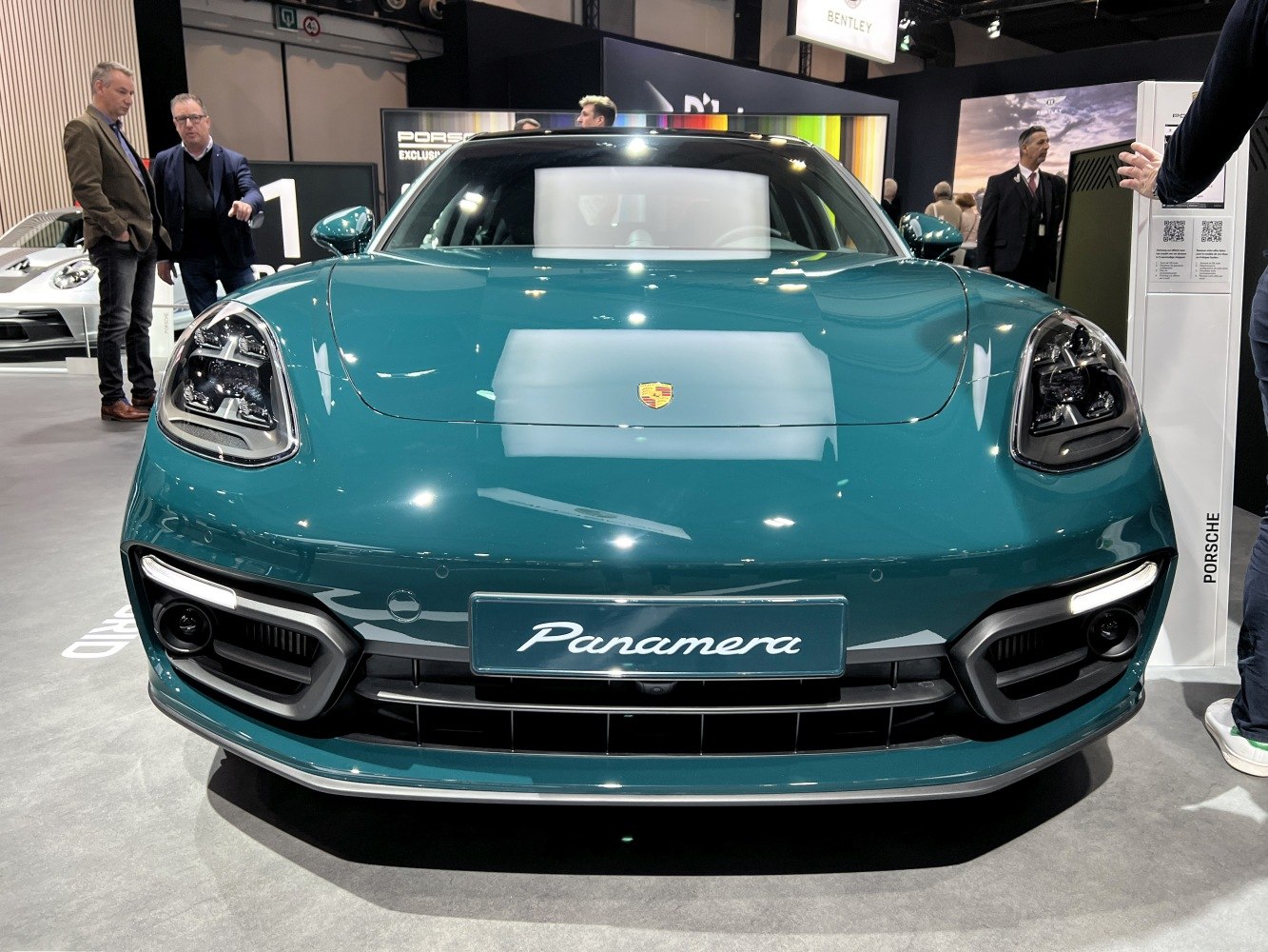 Front view featuring sleek headlights and bold grille design