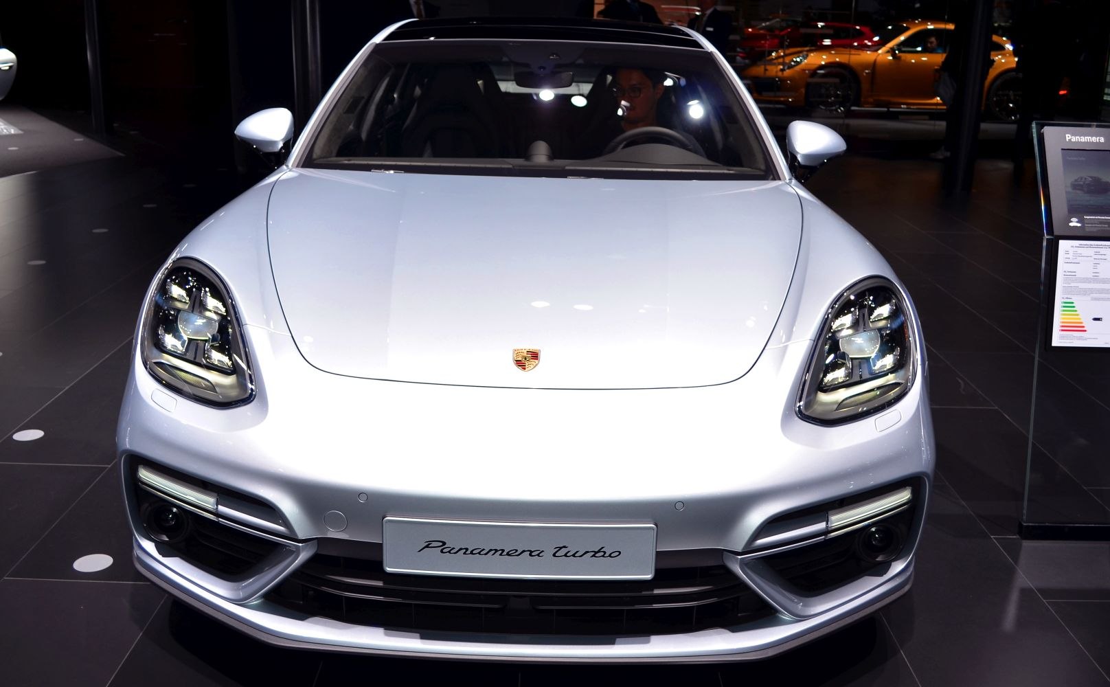 Front fascia with distinctive LED headlights and grille design