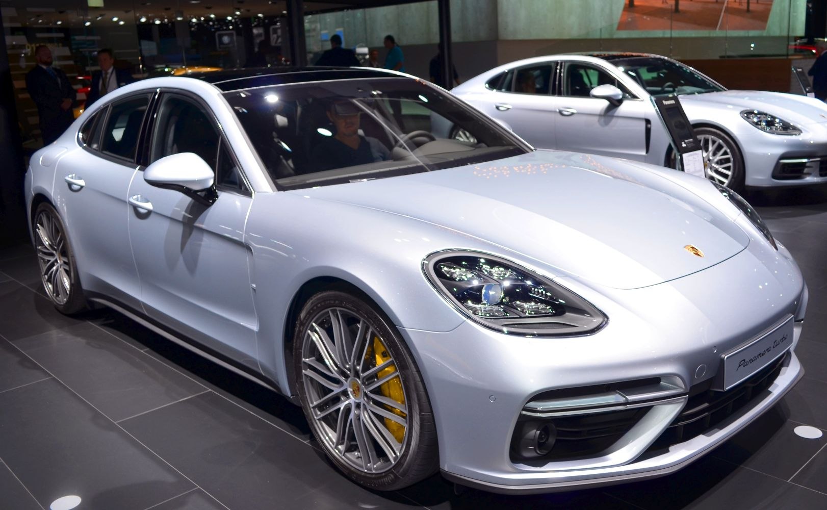Front side view with LED headlights and alloy wheels