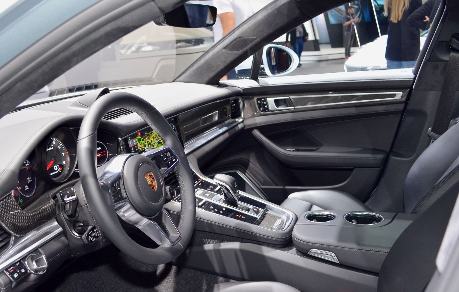 Luxury interior with high-tech dashboard and center console