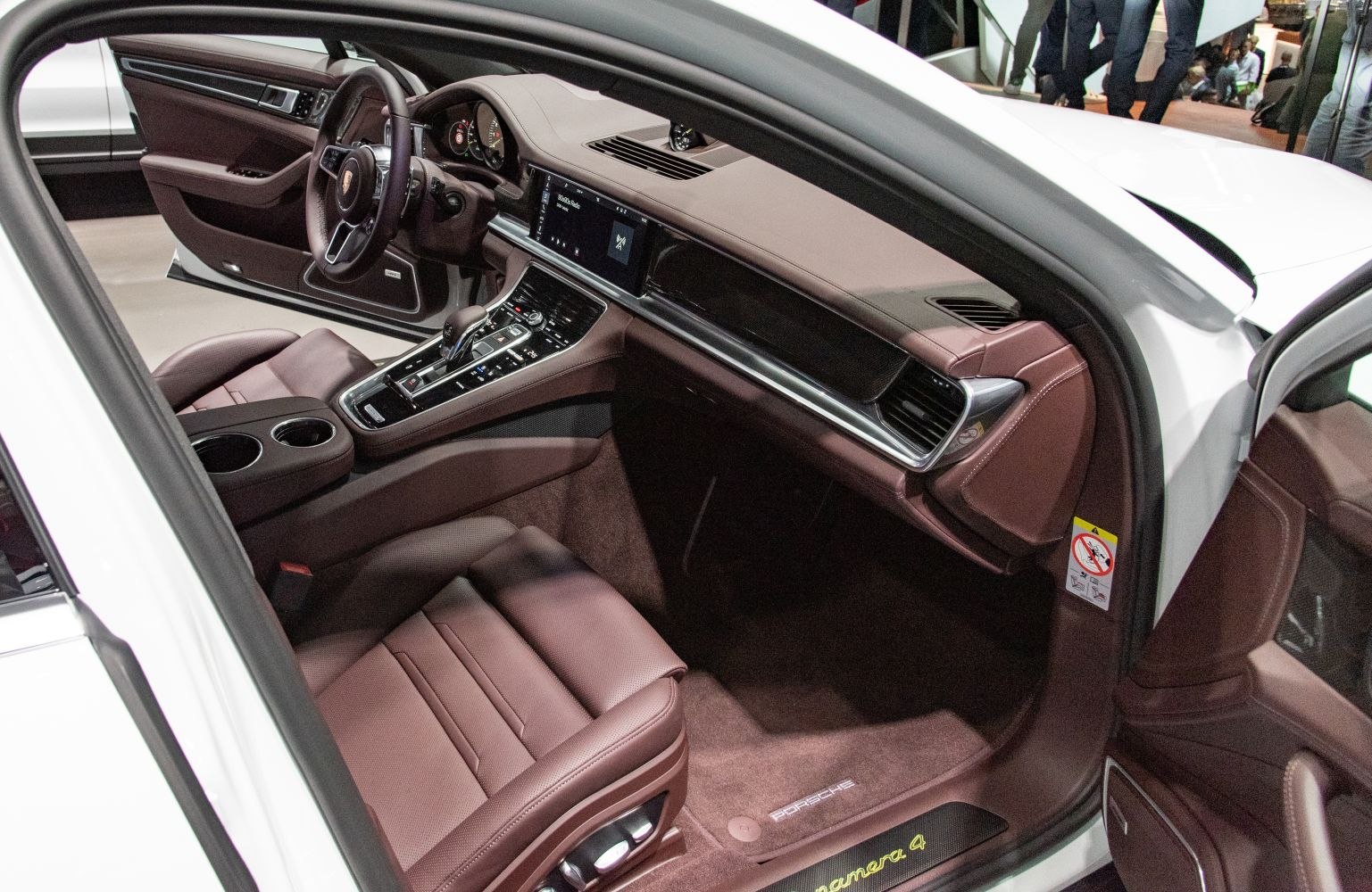 Luxury leather interior with advanced digital dashboard and center console