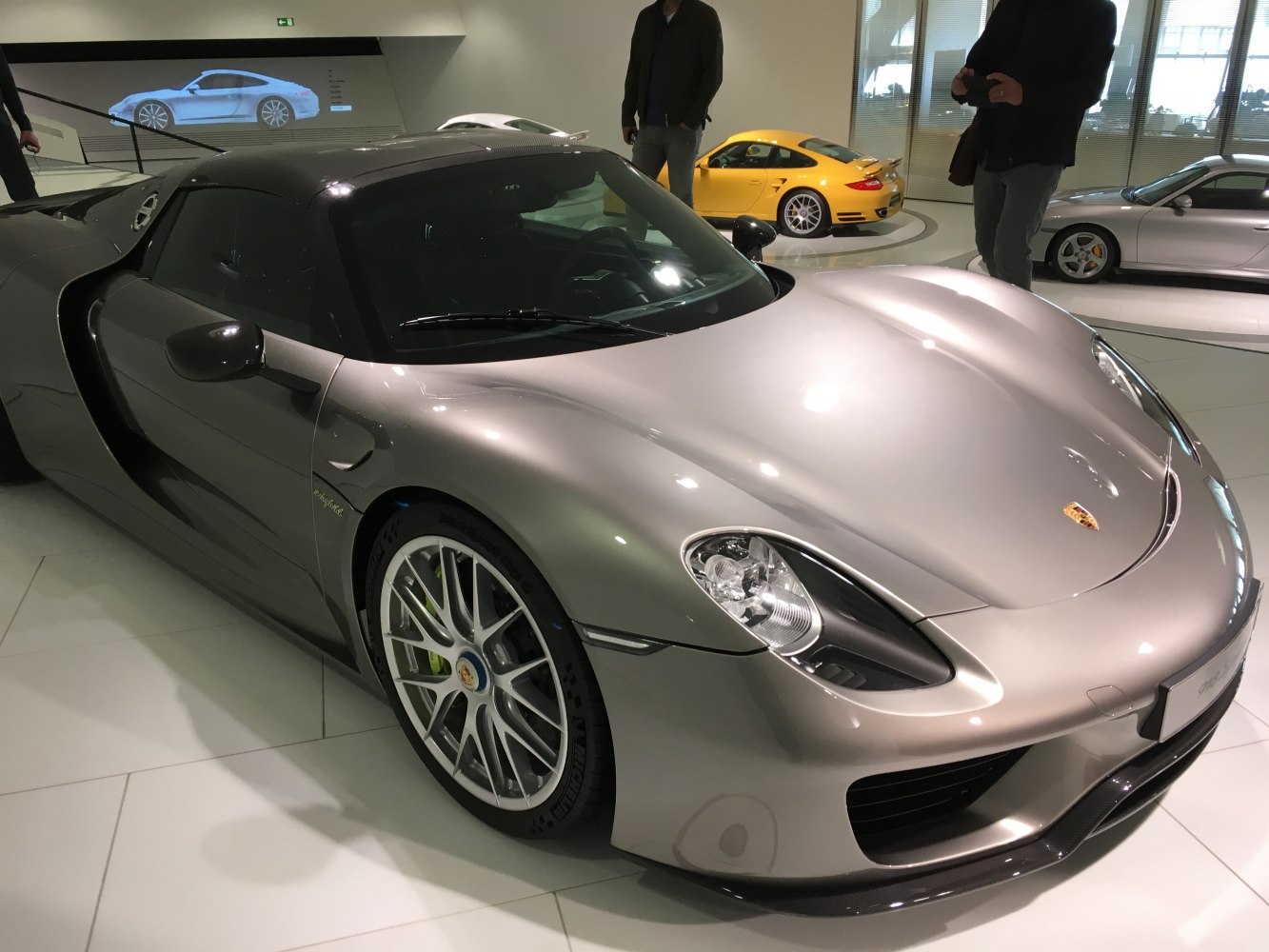 Aerodynamic hood and intricate wheel design with performance tires