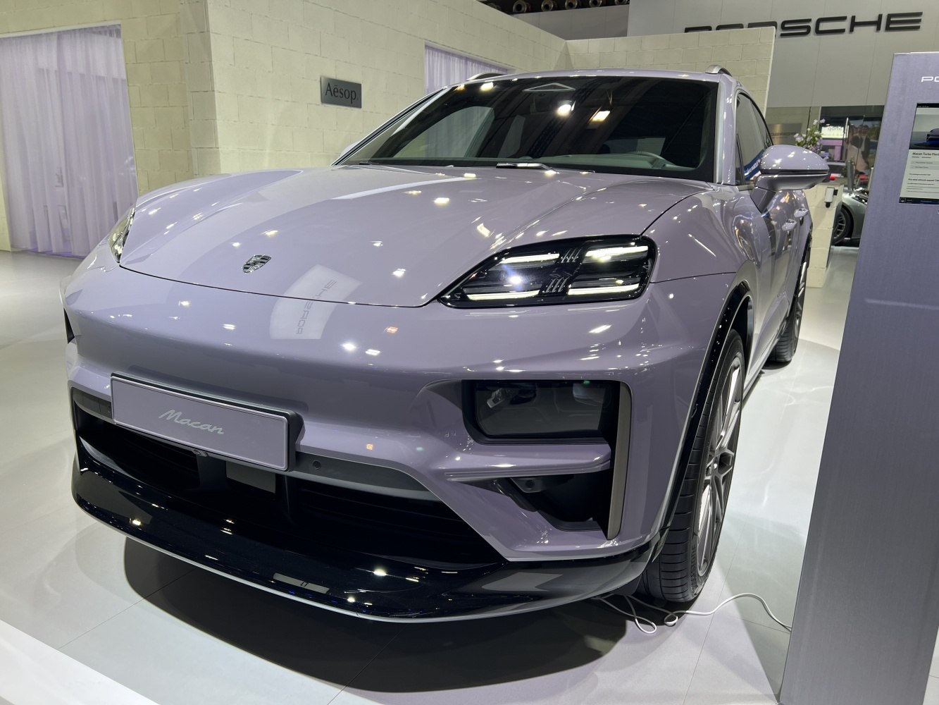 Sleek front end with LED headlights and modern bumper design