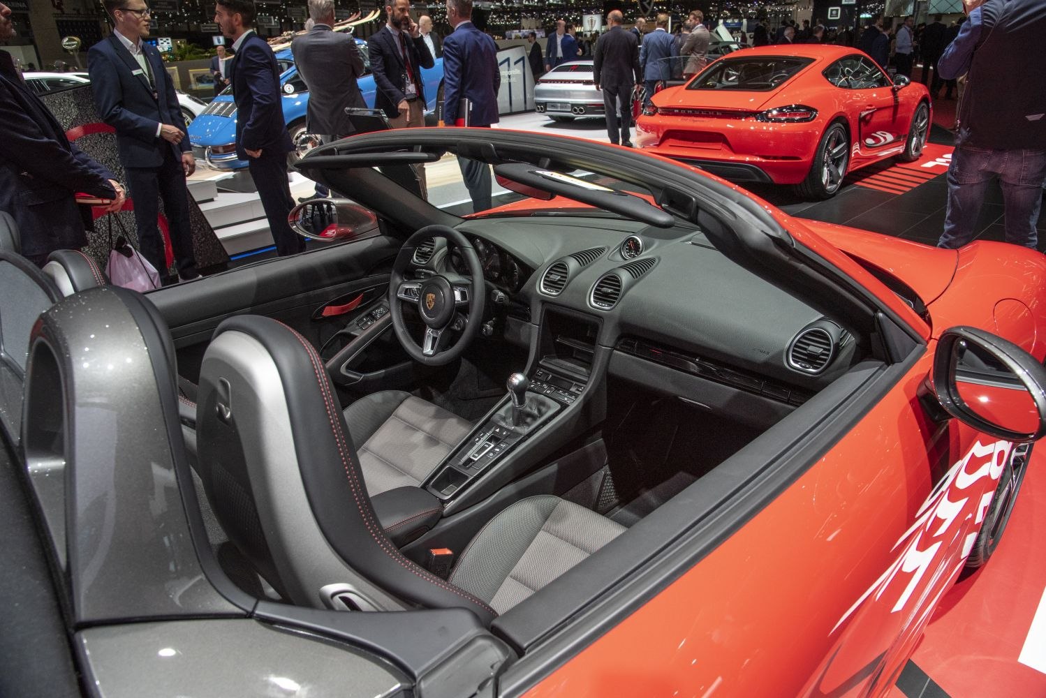 Convertible interior and rear exterior with manual transmission and sports seats
