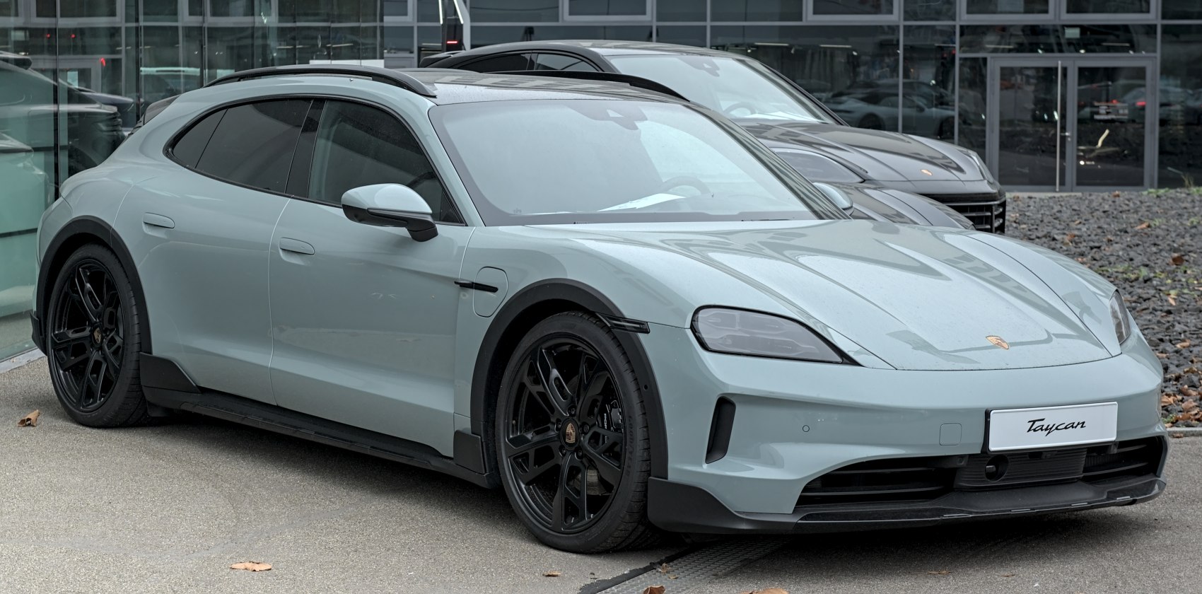 Sleek electric sports wagon with aerodynamic body and black alloy wheels