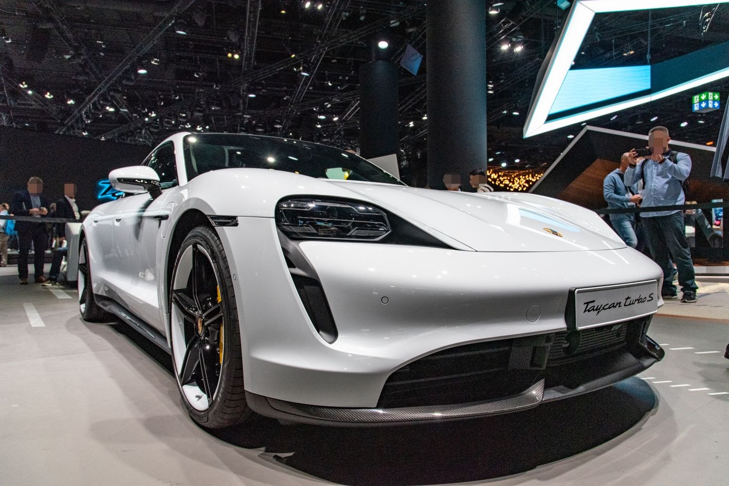 Front view with sleek headlights and aerodynamic bumper.