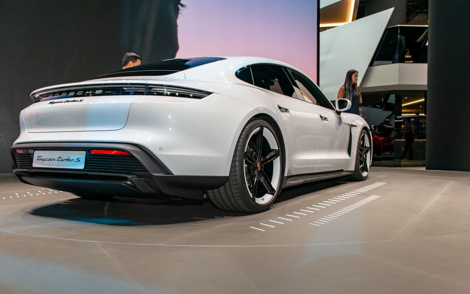 Rear view with LED light bar and aerodynamic design