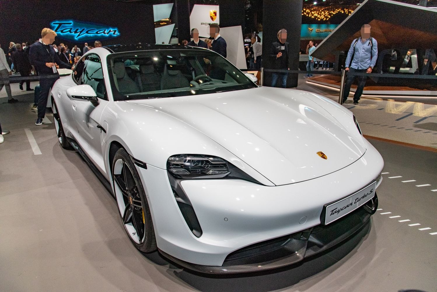 Front view with sleek body and LED headlight design.