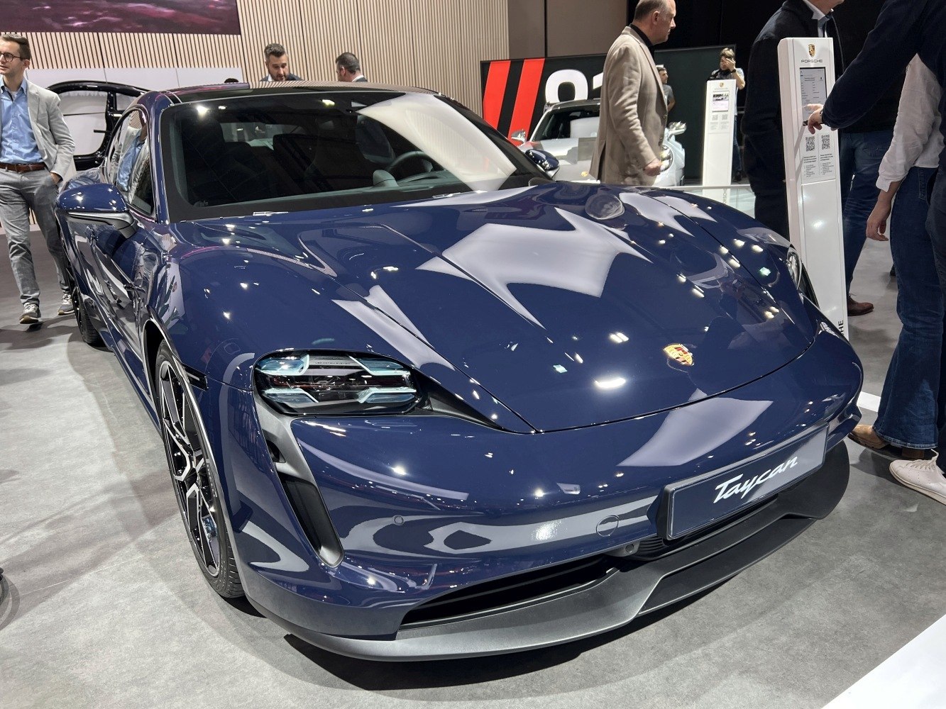 Sleek front with unique headlights and aerodynamic design.