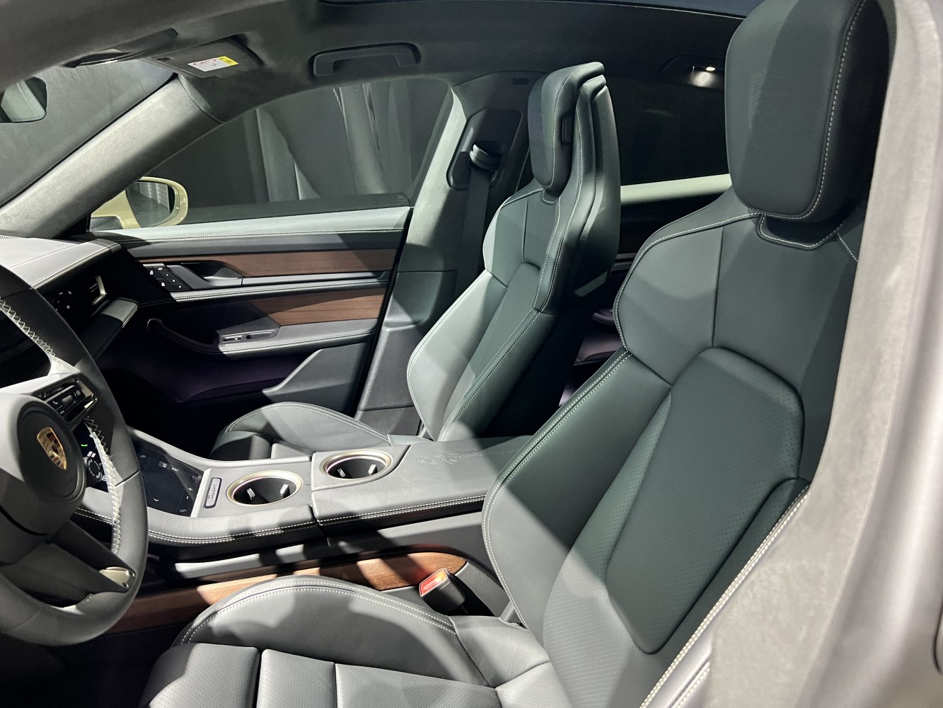 Luxurious leather seats and modern car interior design