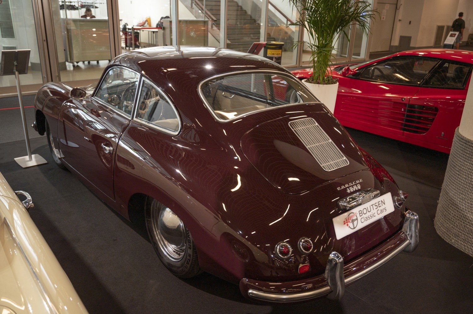 Vintage Porsche 356 Coupe rear view with classic curved design.
