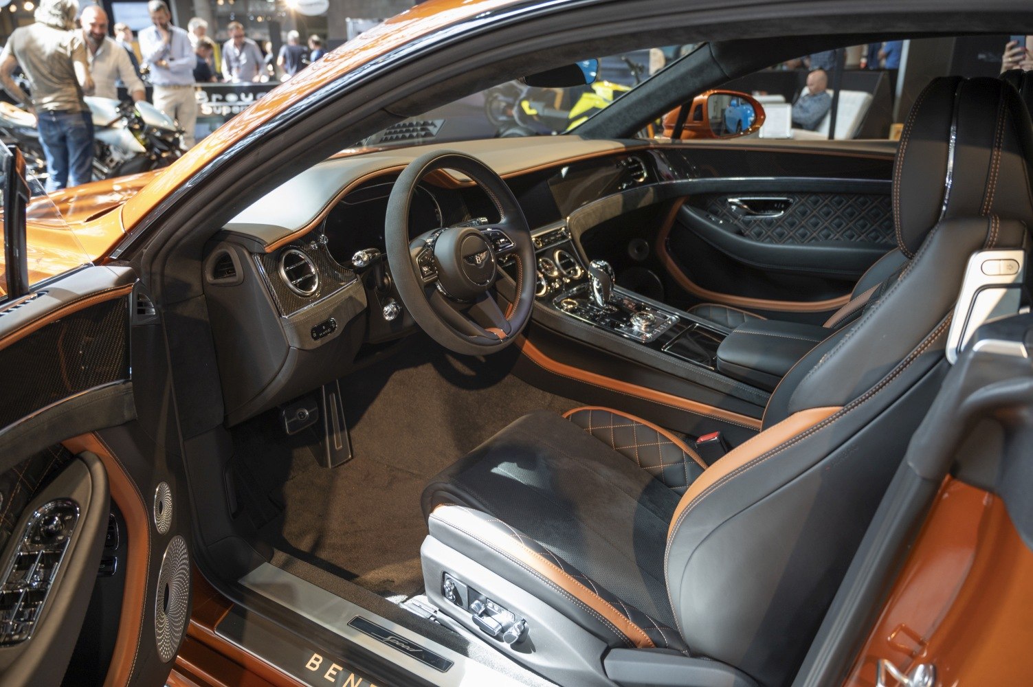 Luxury leather seats and sophisticated dashboard with advanced controls