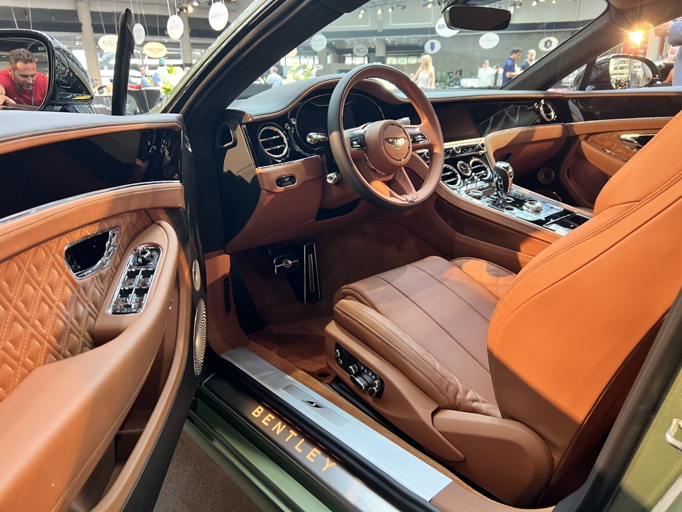 Luxury leather interior with advanced dashboard and elegant trim