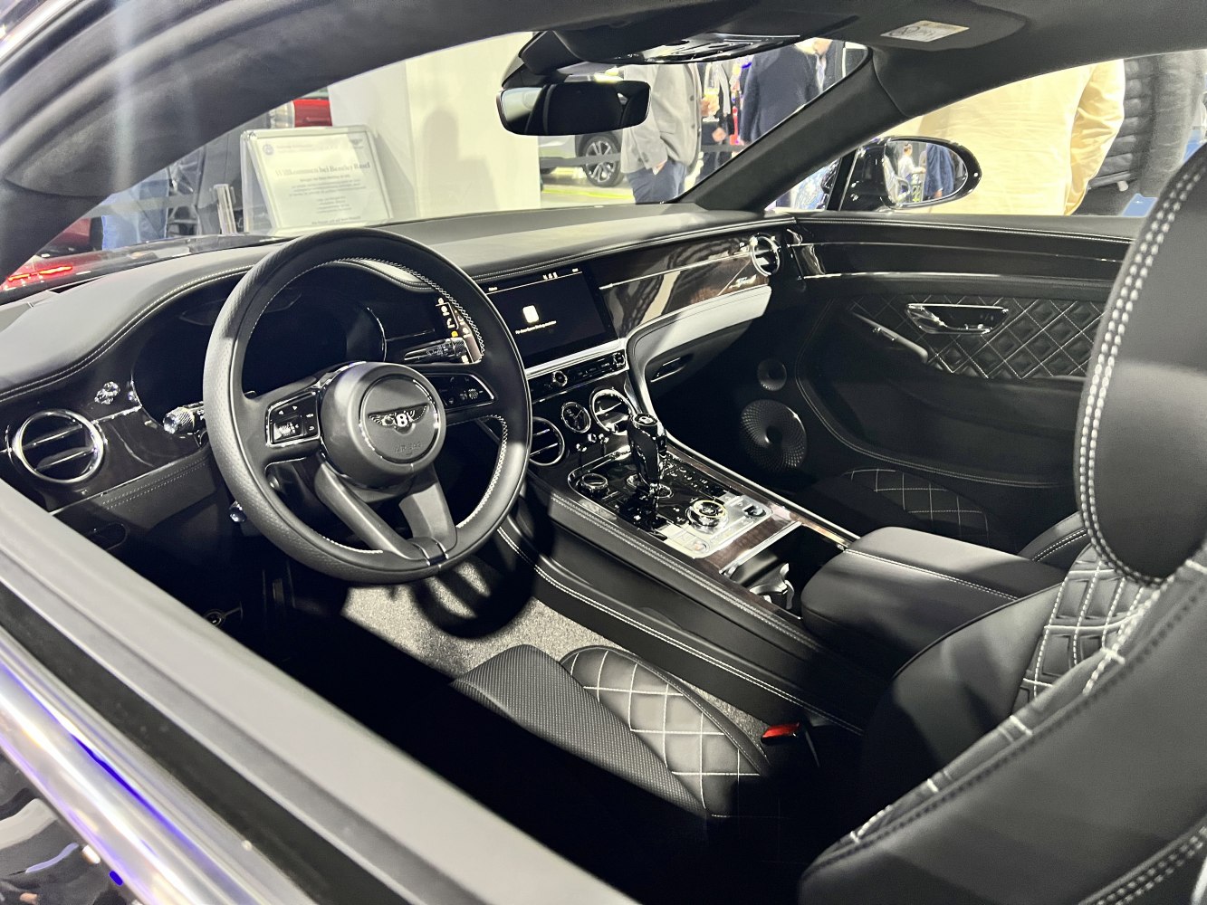 Luxury leather seats and modern infotainment system interior