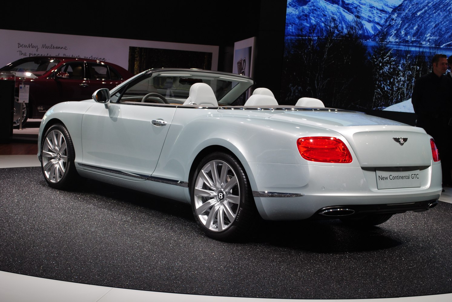 Rear and side view of luxury convertible with premium alloy wheels