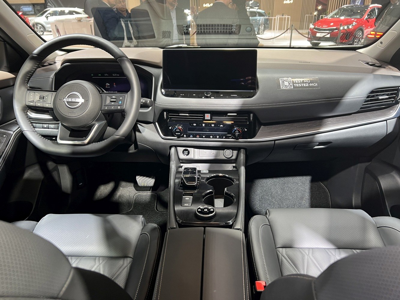 Digital dashboard and touchscreen display in modern SUV interior