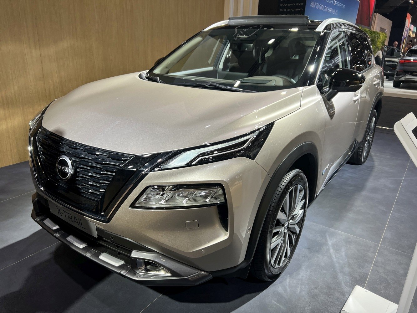 Sleek front grille and sharp LED headlight design.