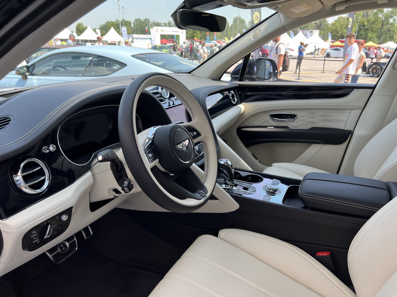 Luxury interior with digital dashboard and premium leather seating