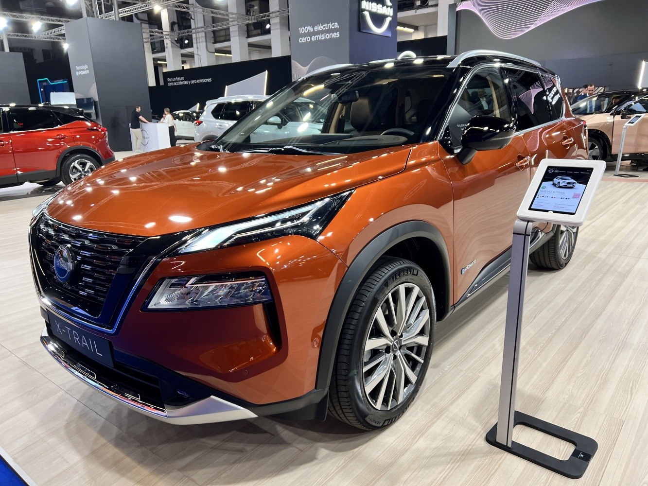 Front view of SUV featuring sleek LED headlights and alloy rims