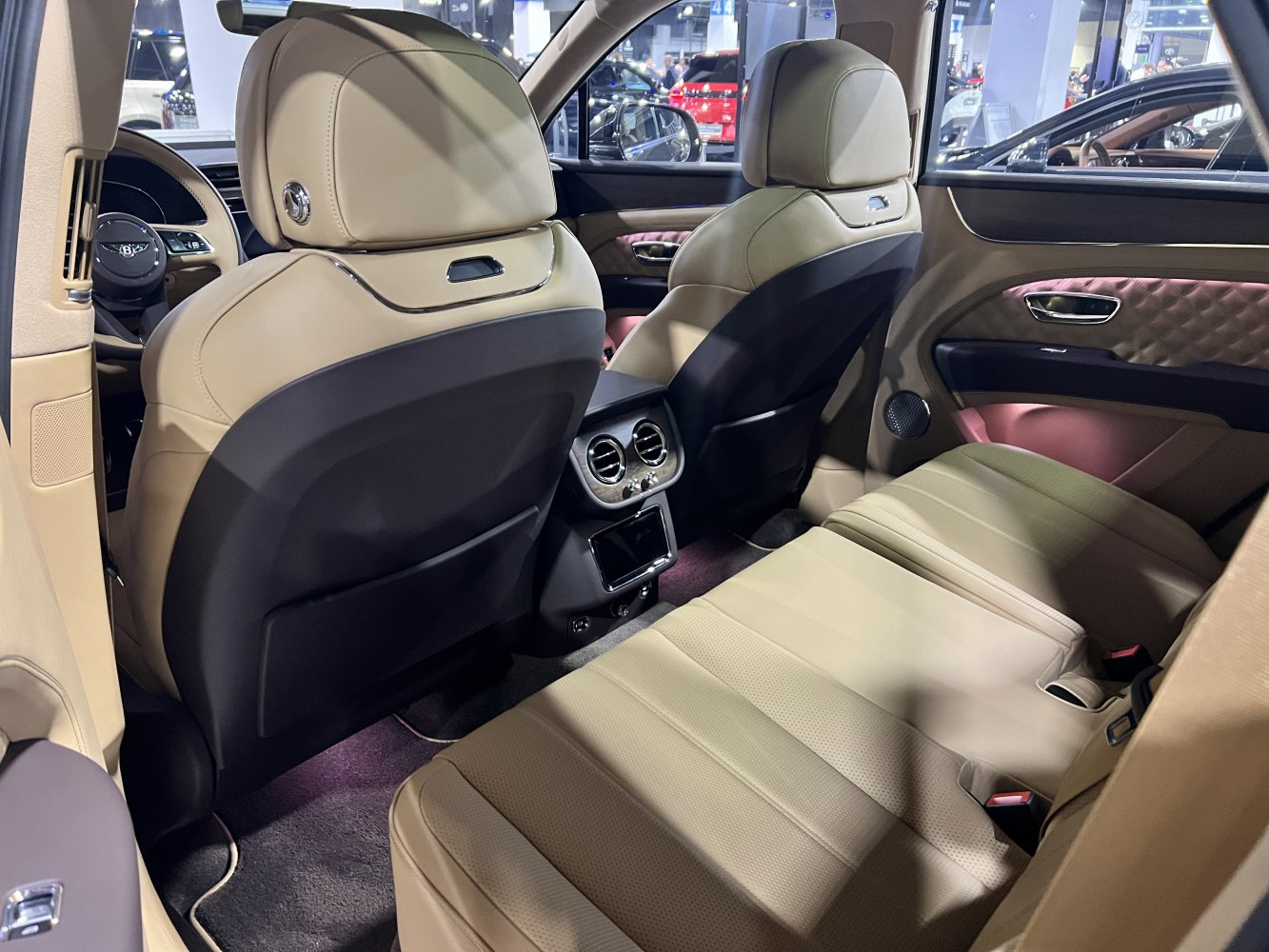 Plush rear seats with leather upholstery and advanced dual climate controls.