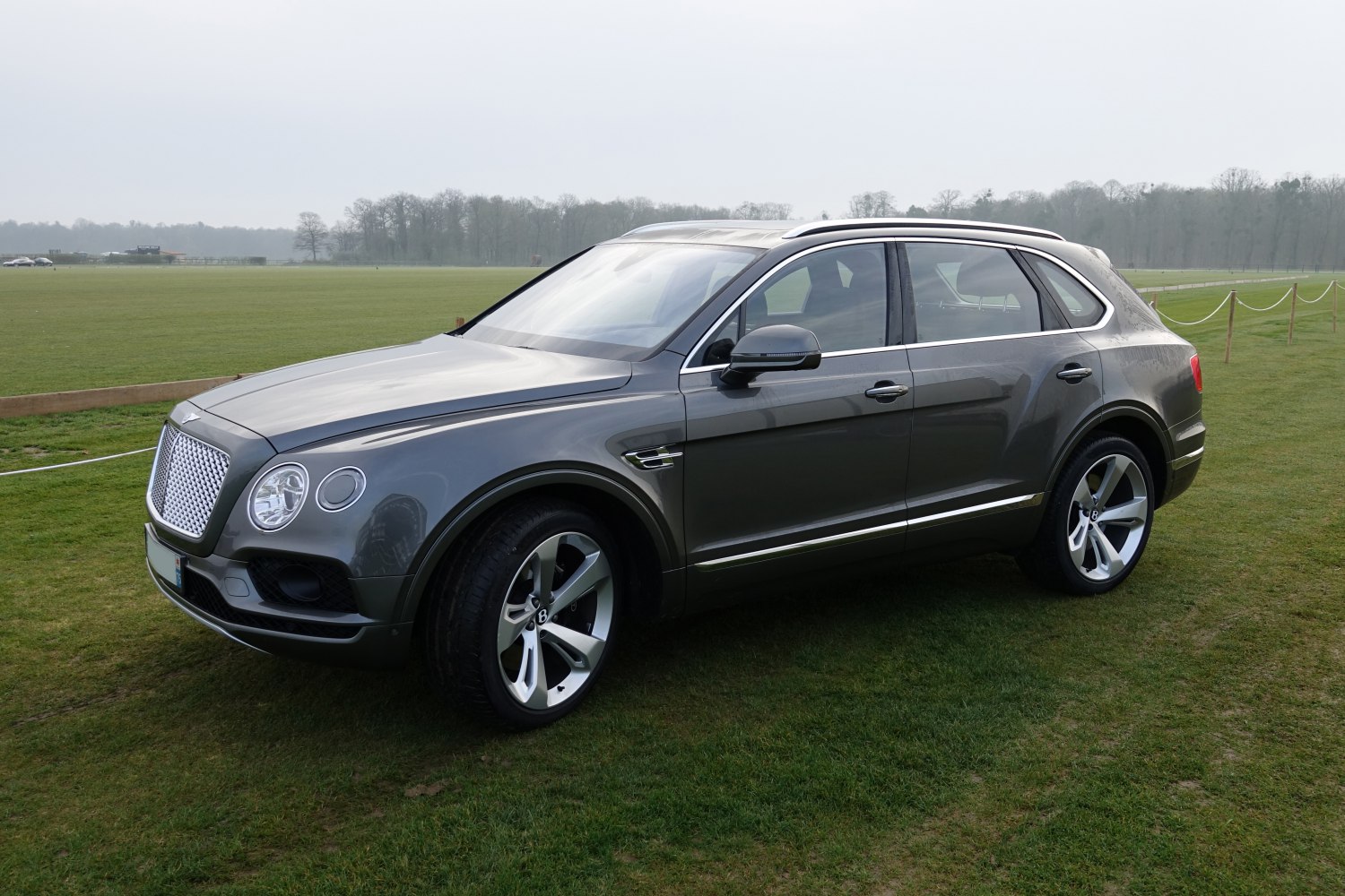 Luxury SUV with prominent front grille and alloy wheels.