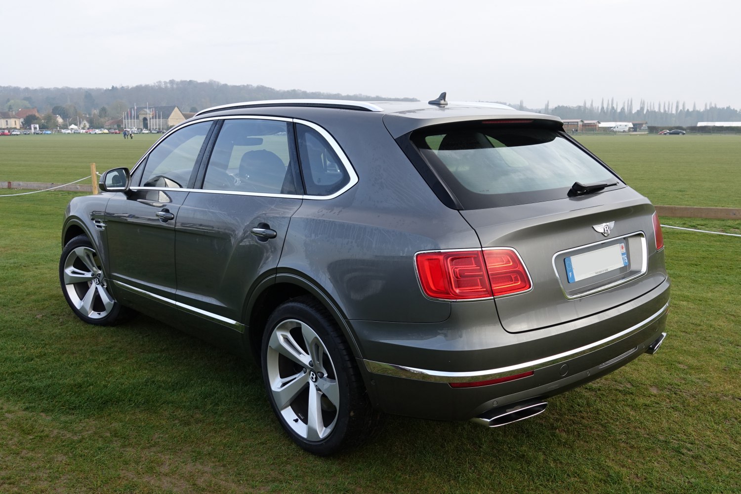 Luxury SUV rear and side view with distinct taillights and alloy wheels