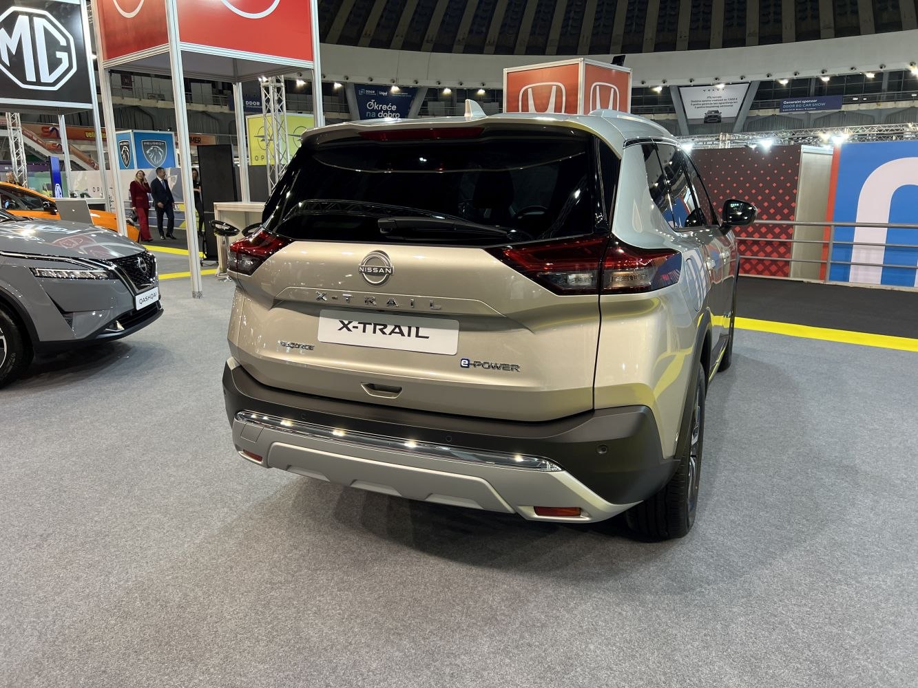 Rear view of modern SUV with distinctive taillights and integrated bumper