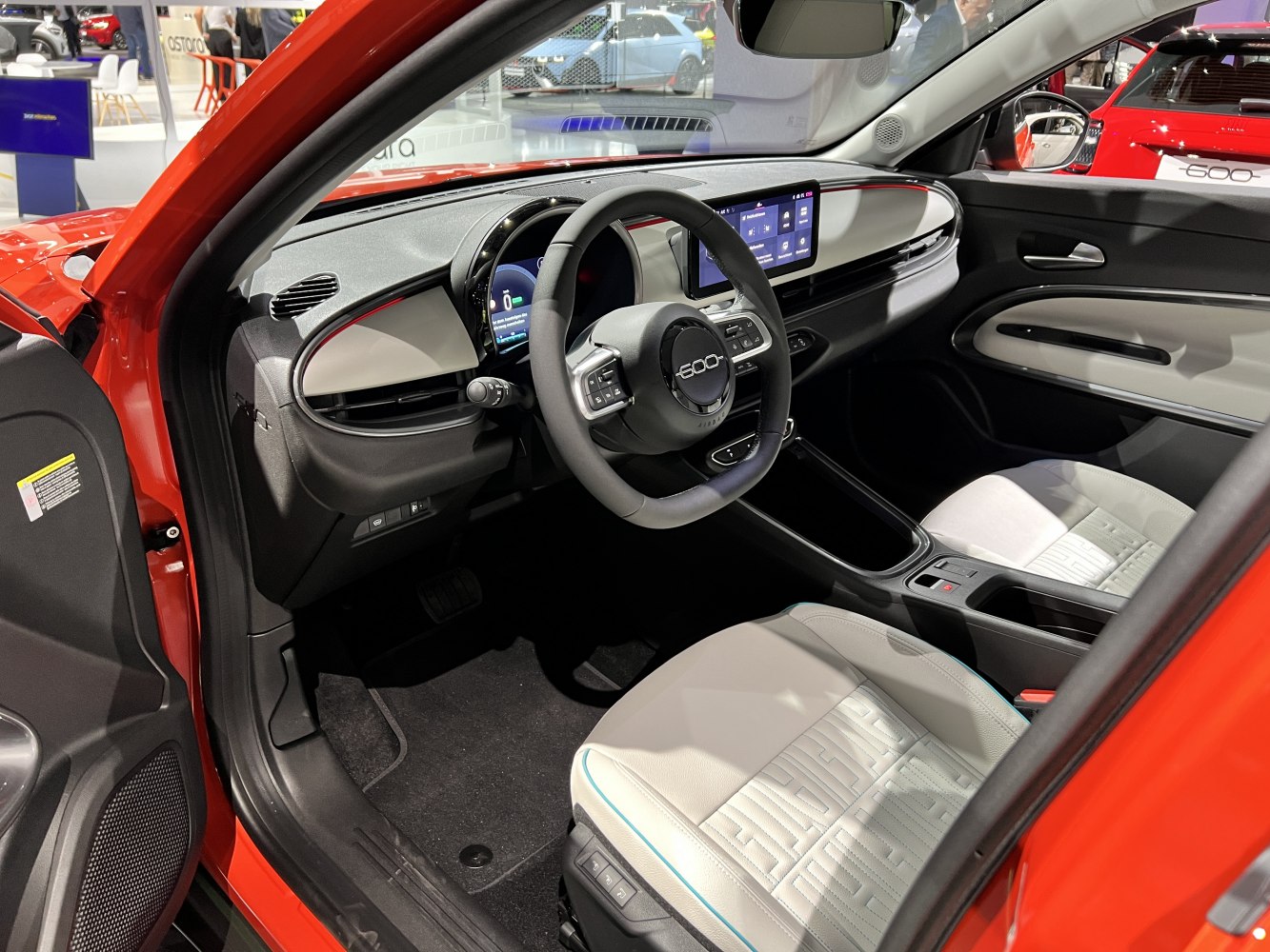 Digital instrument cluster and touchscreen infotainment system with modern, comfortable seats.