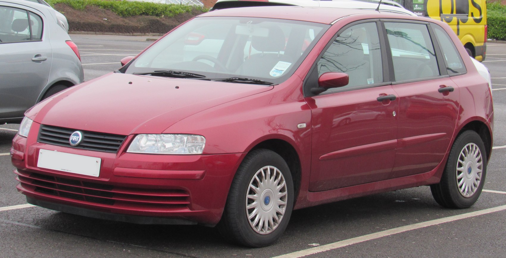 Front side view of a compact 5-door hatchback with facelift design