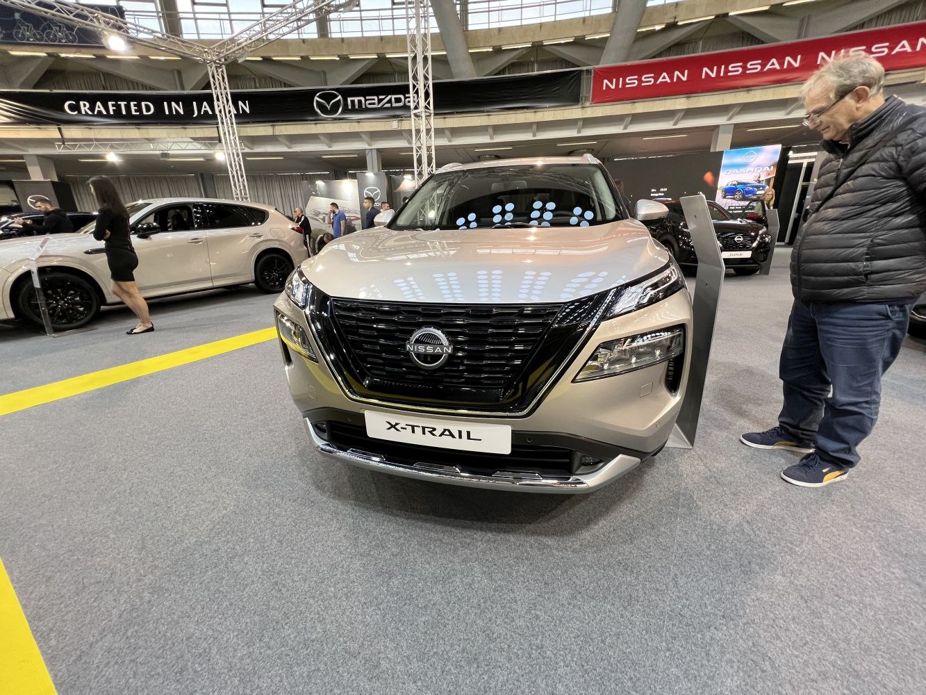 Front grille and LED headlights of a modern SUV