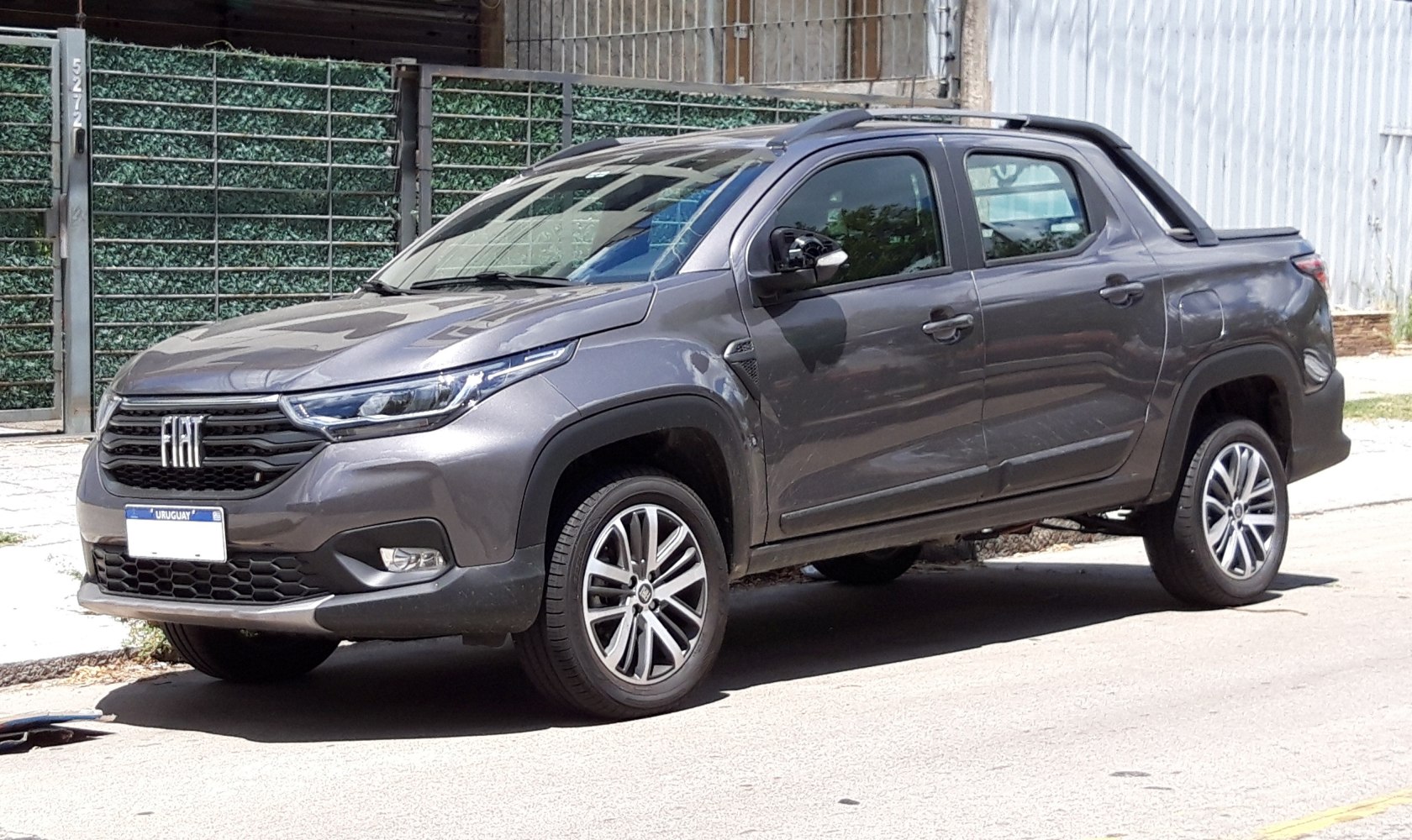 Modern double cab pickup with stylish front and alloy wheels