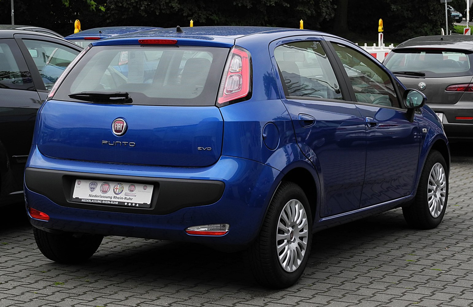 Rear view of hatchback with vertical taillights and smooth design